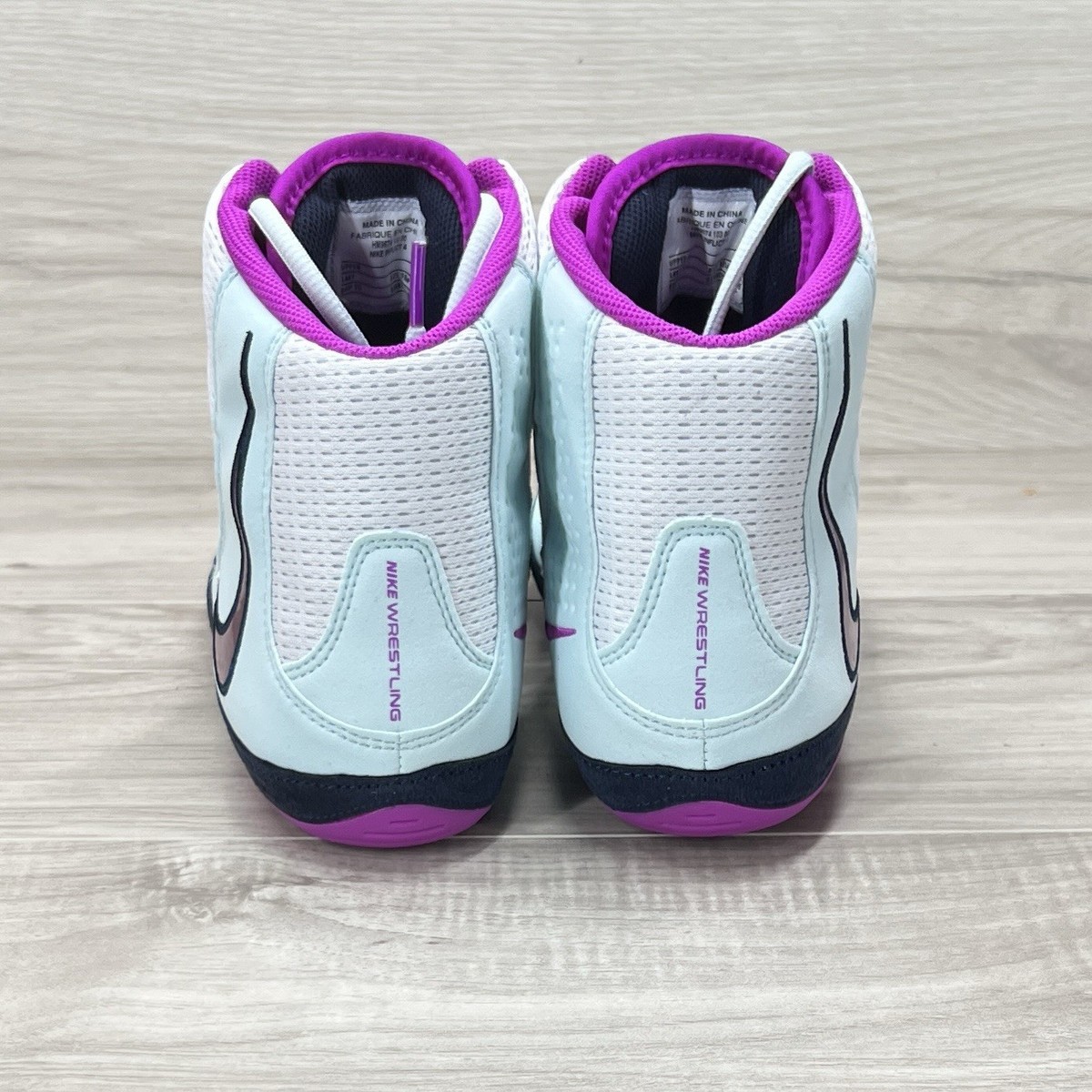 Nike Inflict 4 White Glacier Blue Violet HM9674-103 Wrestling