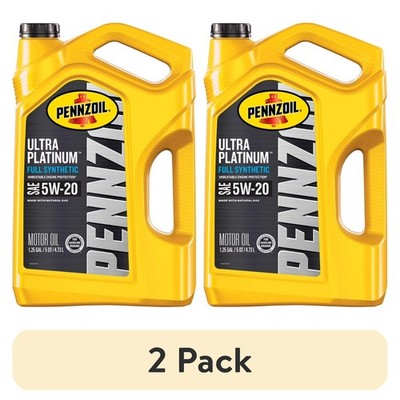 (2 pack) Pennzoil Ultra Platinum Full Synthetic 5W-20 Motor Oil, 5 Quart