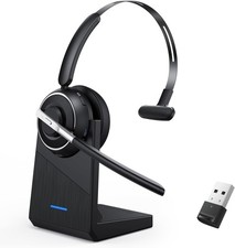 Bluetooth Headset, Wireless Headset with Microphone for PC, V5.2 Computer Headse