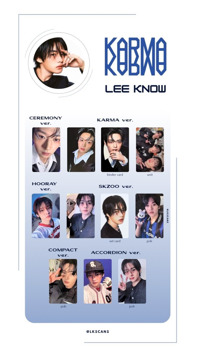 KARMA FANS ヨントン VC complete STRAY KIDS THE 4TH ALBUM KARMA ALL VERSION PHOTOCARD OFFICIAL | eBay
