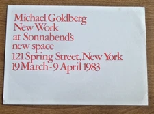 Vintage gallery postcard Michael Goldberg Sonnabend's NYC 1983