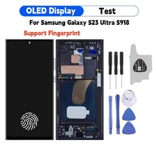 For Samsung Galaxy S23 Ultra S918 OLED LCD Display Touch Screen with Frame SP