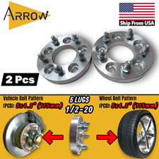 2pc Spacer Adapter 1thick 5x4.5 Hub To 5x4.5 Wheel 74mm C.b For 12-20 Studs