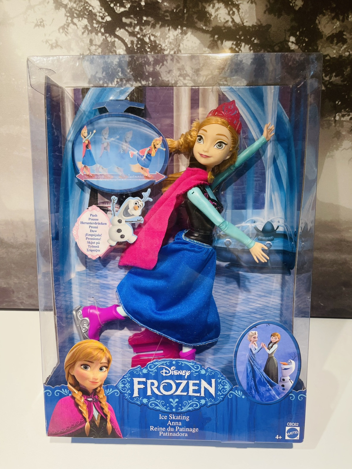 Mattel  Disney FROZEN Ice Skating Anna Doll (2014)  CBC62  *New In Box*