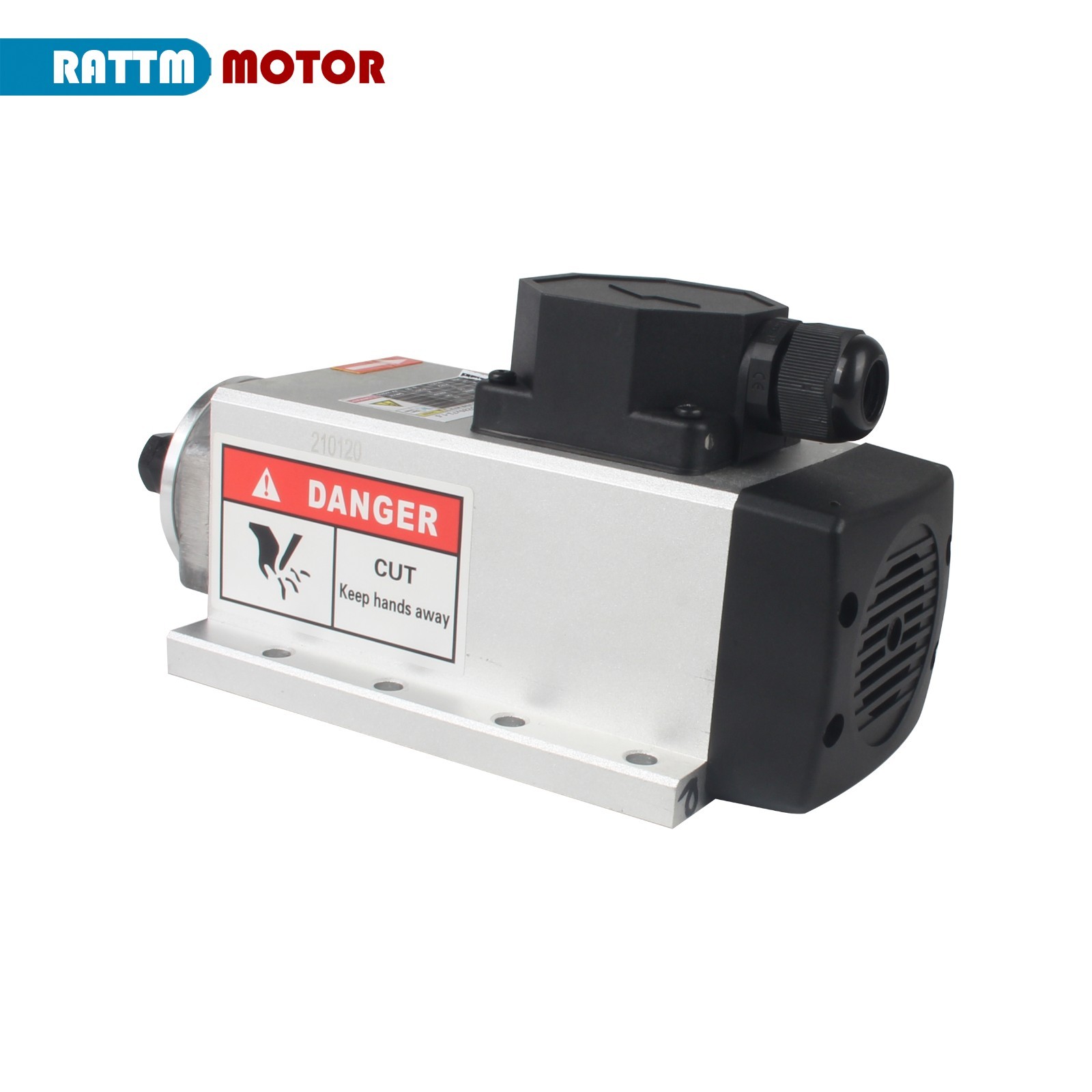 CN SHIP】1.5KW 220V Square Air Cooled Spindle Motor ER11+VFD Inverter Drive