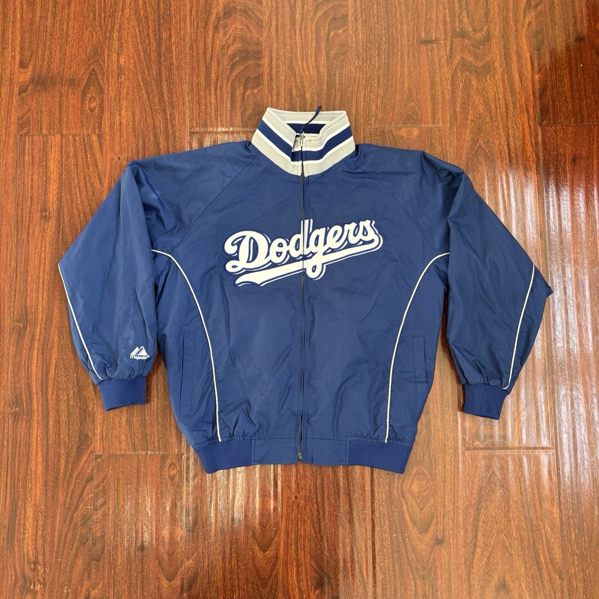 ドジャース　kidsジャンパー　made in USA Vintage Majestic Los Angeles Dodgers Dugout Jacket Youth Size L