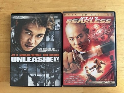 Jet Li DVD Lot Fearless Unrated & Unleashed Full Screen Action Martial Arts