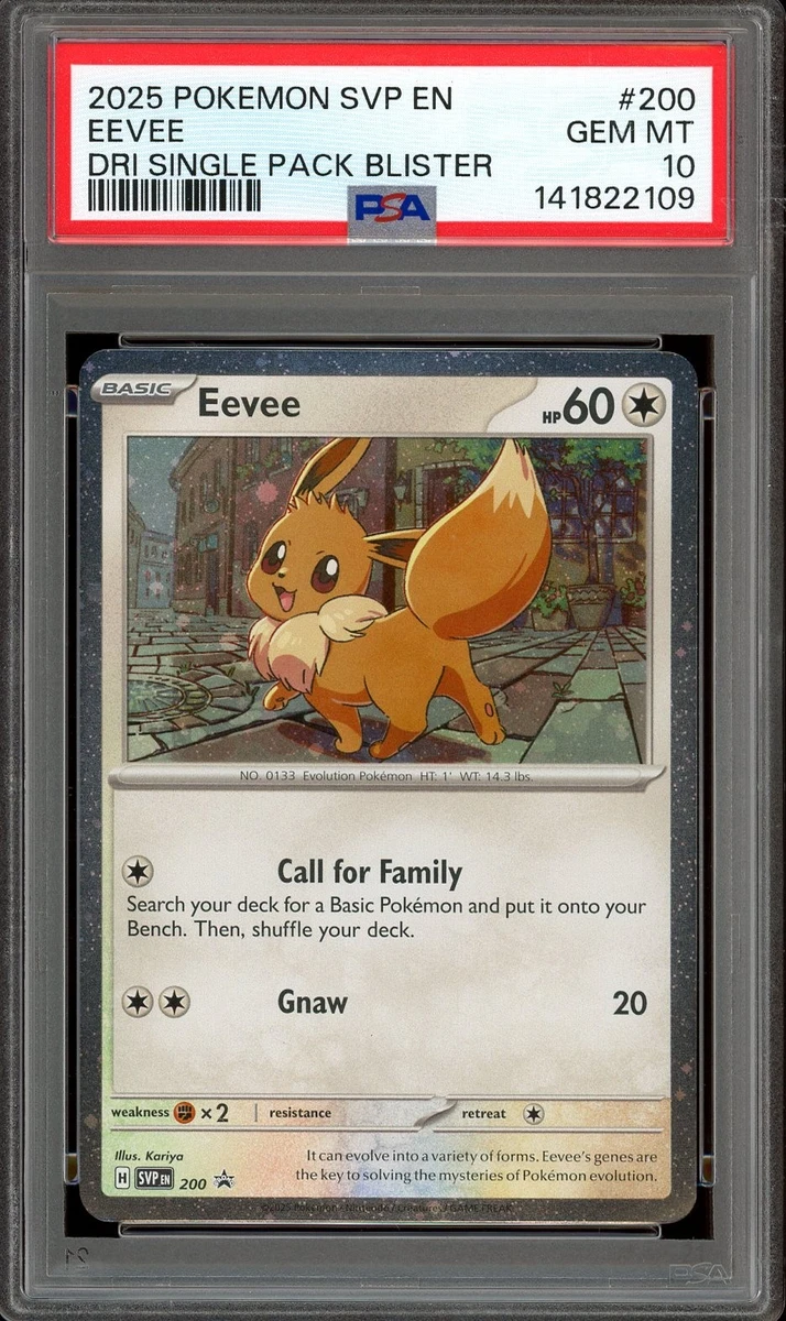 Eevee Pokémon TCG Professional Sports Authenticator (PSA) Grade 10