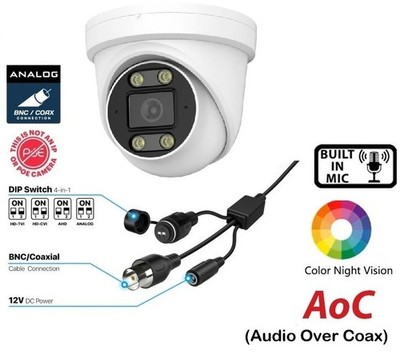 8MP/5MP/1080P Warm Light Audio in TVI/CVI/AHD/CVBS Dome camera 2.8mm lens