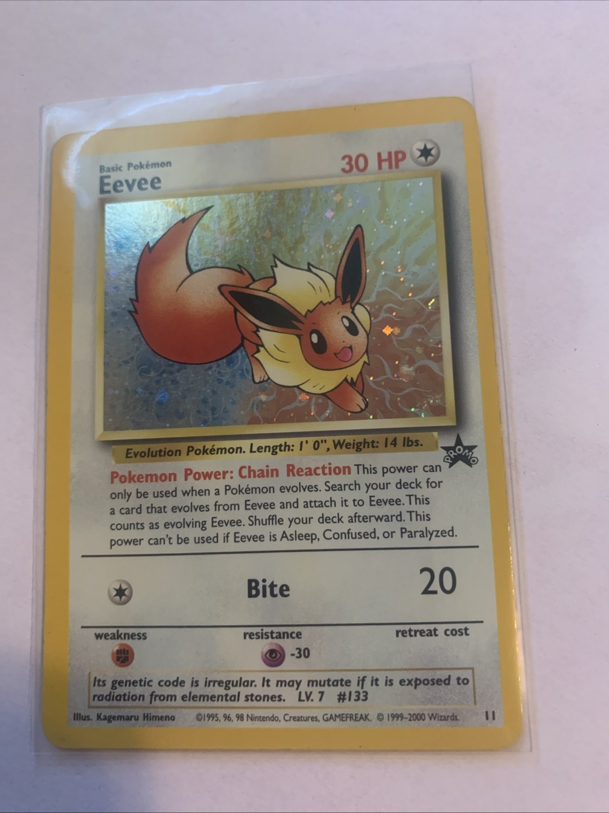 Pokemon Eevee Wizards Black Star Promo 11 Holo Card