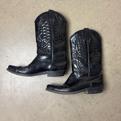 (43) Buffalo Genuine Leather Cowboy Boots Shoes Boots Real Leather Vintage Retro