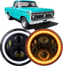 7 Inch LED Headlights Round H6024 Compatible with Ford F100 F250 F350 Pickup ...