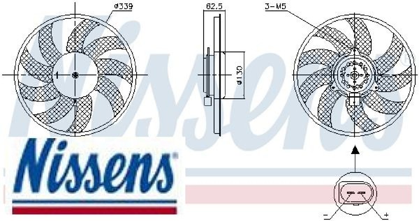Nissens 850105 LüFter FüR MotorküHlung LüFter MotorküHlung KüHlung-image
