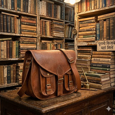 New Men s Genuine Goat Messenger Satchel Bag Updated leather