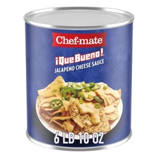 Que Bueno Spicy Nacho Cheese Sauce, Jalapeno Queso, Canned Food, (#10 Can Bulk)