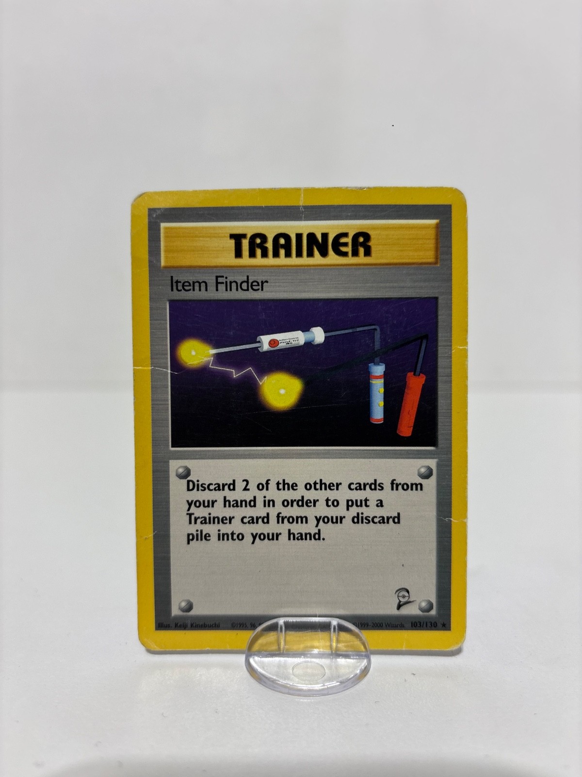 Item Finder 103/130 Base Set 2 Regular Rare Pokemon Card