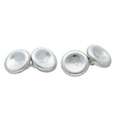 Links of London Sterling Silver 925 Round Disc 15 mm Chain Men's Cufflinks