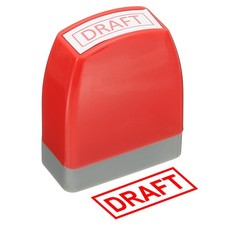 Draft Notice Stamp, Office Stamp Pre Inked Stamp, Red