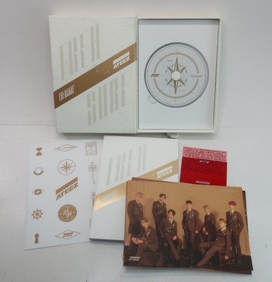 Ateez Treasure Ep.Fin: All to Action White Ver Box Set CD Photocard Book Sticker