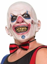 Twisted Clown Mask Circus Attraction Killer Scary Halloween Costume Accessory