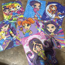 Lot Of Lisa frank Girls Stationery Sheets Top Sheet Matches Back Sheet