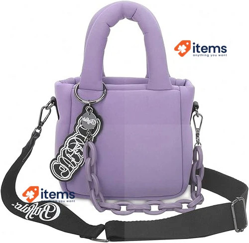 Bolso Buffalo Boxy04 De Neopreno Púrpura Para Mujer, Lila, Talla Única