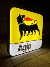 Rar Alte Vintage Original 70s AGIP &Ouml;l F1 Racing Garage Licht Reklame Light Sign