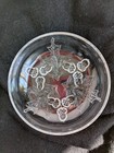 Clear Pressed Glass Round Dish with Acorn and Leaf Pattern, 6 Inch Decorative — photo 1
