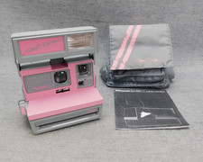 Polaroid Cool Cam 600 Pink/Gray Instant Film Camera Case Clean Untested Used