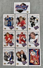 1991-92 UPPER DECK BRETT HULL HOCKEY HEROES COMPLETE 10 CARD INSERT SET W Header