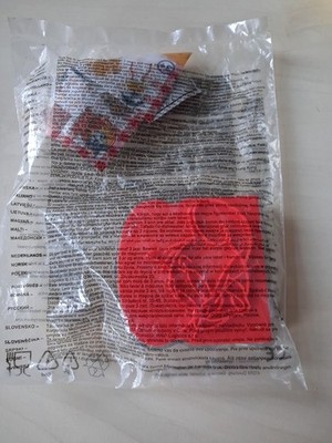 McDonalds Happy Meal Spielzeug Tom und Jerry - Toast Ball Labyrinth/Stempelspiel (rot) (2010)