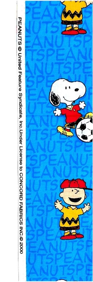 De colección Peanuts All-Stars Tela Snoopy & Charlie Brown Fútbol Béisbol 4+ yardas Foto 4 de 4