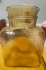 AMBER PEBBLE GLASS PITCHER IN BLENKO WATER BOTTLE STYLE