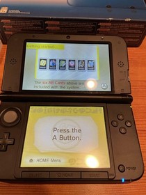 Original Nintendo 3DS XL Metallic Blue Handheld Console Working W/ Case, Charger