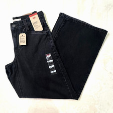 Levi  s  94 Baggy Wide Leg Jeans 26 x 31   NWT   Black Denim   Mid Rise