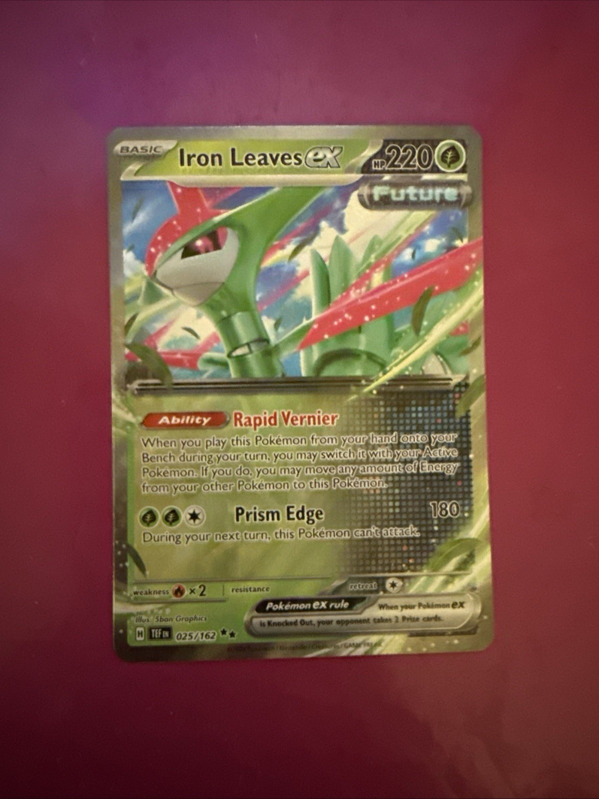 Iron Leaves EX 025/162 Full Art NM/M Temporal Forces Pokemon Card