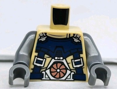 NEW LEGO  Tan Minifigure Torso Part Ultra Agents Torso Psyclone Blue Harness 
