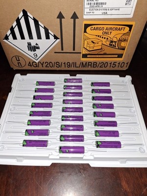 LOT 25: Tadiran TLL-5903/P AA 3.6v Lithium 30 Year Life Battery Axial Wire Leads