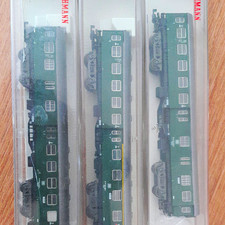 Fleischmann N Gauge DB Green Passenger Coach Set Era III 8127K 8128K 8132