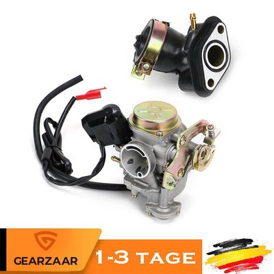 Vergaser Tuning komplett 19 mm Für Rex RS500 mit E-Choke inkl. E-Chole Silber