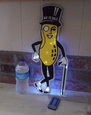 Mr. Peanut massive light up sign. With remote...