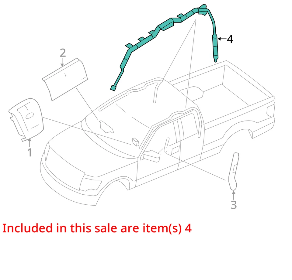 Ford F150 LH 2009 airbag cortina techo conductor fabricante de equipos originales Foto 4 de 4