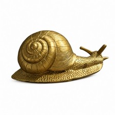 Schneckenfigur Goldfarben Harzschnecke Antik f&uuml;r Schreibtisch, Wohnzimmer