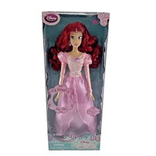 Disney Store Exclusive Ariel 17" Singing Doll Little Mermaid Pink Dress New