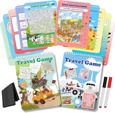 Confezione Da 2 Giochi Di Viaggio Riutilizzabili per Bambini 3-5, 8-12, Giocatto