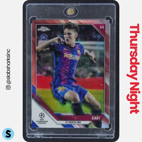 2021 TOPPS CHROME UEFA CHAMPIONS LEAGUE #25 GAVI ROSE GOLD REFRACTOR RC /125