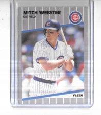 1989 Fleer #442 Mitch Webster Chicago Cubs