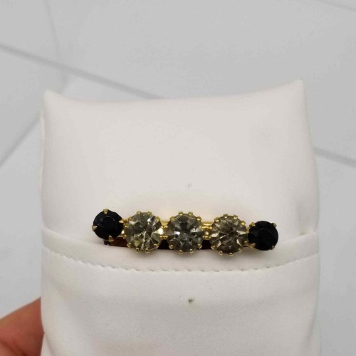 Vintage Large Rhinestone Hair Comb - Picture 5 of 7