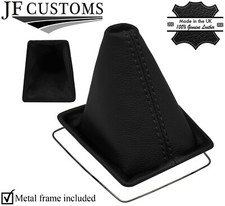 SCHWARZ NAHT LEDER SCHALTSACK+METALLRAHMEN F?R NISSAN PRIMERA P11 96-01
