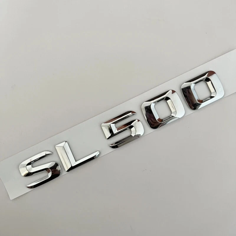 Calcomanías adhesivas emblema insignia ABS cromadas SL400 SL500 SL550 para Mercedes Benz Foto 4 de 4
